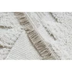 Fonott Sizal tepih MOROC 22321 cikcakk boho rojt - szerkezeti bež / krem 155x220 cm