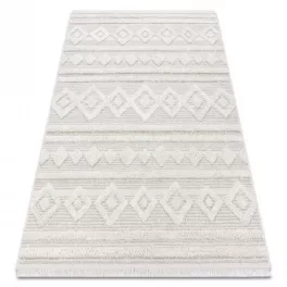   Fonott Sizal tepih MOROC 22322 rombuszok, vonalak, boho rojt - szerkezeti bež / krem 155x220 cm