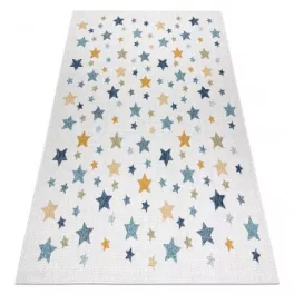   Fonott sizal tepih COOPER Csillagok 22260 ecru / tamnoplava 120x170 cm
