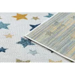Fonott sizal tepih COOPER Csillagok 22260 ecru / tamnoplava 80x150 cm