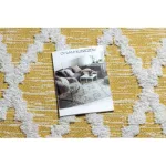  Pleteni sisal tepih boho MOROC diamond 22297 rese - dvoslojni vuna žuta / krem, reciklirani tepih 155x220 cm