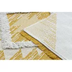  Pleteni sisal tepih boho MOROC diamond 22312 rese - dvoslojni vuna žuta / krem, reciklirani tepih 175x270 cm