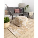 Fonott Sizal CASA Eco tepih boho  vintage 2809 krem / žuta, újrahasznosított tepih 114x170 cm