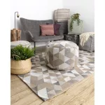 Fonott Sizal CASA Eco tepih boho  háromszögek 2816 žuta / taupe, újrahasznosított tepih 133x190 cm