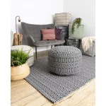 Fonott Sizal CASA Eco tepih boho  Szemek 22075 crne / siva, újrahasznosított tepih 153x220 cm