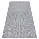 Fonott Sizal CASA Eco tepih boho  gyémánt 22084 antracit / žuta, újrahasznosított tepih 153x220 cm
