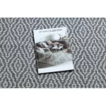 Fonott Sizal CASA Eco tepih boho  gyémánt 22084 antracit / žuta, újrahasznosított tepih 153x220 cm