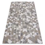Fonott Sizal CASA Eco tepih boho  háromszögek 2816 žuta / taupe, újrahasznosított tepih 153x220 cm