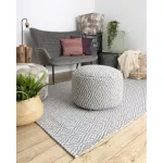 Fonott Sizal CASA Eco tepih boho  gyémánt 22084 antracit / žuta, újrahasznosított tepih 75x150 cm