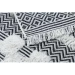 Fonott Sizal tepih boho MOROC Geometriai 22321 rojt - két szintű gyapjú krem / сив, újrahasznosított tepih 117x170 cm