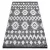 Fonott Sizal EKO tepih boho MOROC Etno Cikcakk 22319 rojt - két szintű gyapjú siva / krem, újrahasznosított tepih 155x220 cm