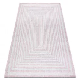   Fonott sizal tepih SION labirintus 22376 lapos szövött ružičasta / ecru 160x220 cm