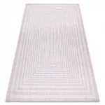 Fonott sizal tepih SION labirintus 22376 lapos szövött ružičasta / ecru 180x270 cm