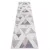  Tkani tepih od sisala SION runner Geometric, trokuti 3006 ravno tkani ecru / roza 60x300 cm