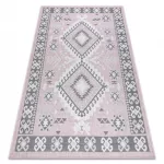 Fonott sizal tepih SION azték 3007 lapos szövött ružičasta / ecru 160x220 cm
