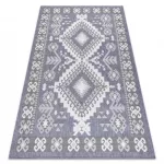 Fonott sizal tepih SION azték 3007 lapos szövött plava / ružičasta / ecru 180x270 cm