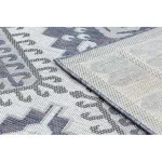 Fonott sizal tepih SION azték 3007 lapos szövött plava / ružičasta / ecru 180x270 cm
