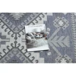 Fonott sizal tepih SION azték 3007 lapos szövött plava / ružičasta / ecru 80x150 cm