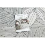 tepih BOTANIC 65241 listovi lapos szőtt - siva 117x170 cm