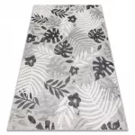 tepih BOTANIC 65245 Monstera listovi lapos szőtt - siva 117x170 cm