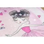  Kab. BAMBINO 2161 perivi tepih Balerina, mačić za djecu protuklizni - roza 80x150 cm