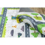  Kab. BAMBINO 2338 perivi tepih Bager za djecu protuklizni - bijela/zelena 80x150 cm