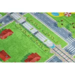  Kab. BAMBINO 2624 perivi tepih City, ulice za djecu protuklizni - zelena/siva 80x150 cm