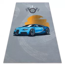    Kab. BAMBINO 41730 perivi tepih Auto, utrke za djecu protuklizni - ružičasti / plavi 80x150 cm