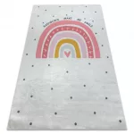  Kab. BAMBINO 47810 perivi tepih Duga, točkice za djecu protuklizni - bijela / roza 80x150 cm