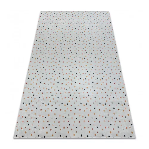  Kab. BAMBINO 47890 perivi tepih Dots za djecu protuklizni - bijela / smeđa 80x150 cm