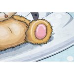  Kab. BAMBINO 43030 perivi tepih Medvjedić, pilot za djecu protuklizni - plavo/smeđi 120x170 cm