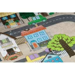  Kab. BAMBINO 34600 perivi tepih City, ulice za djecu protuklizni - bež / sivi 140x200 cm