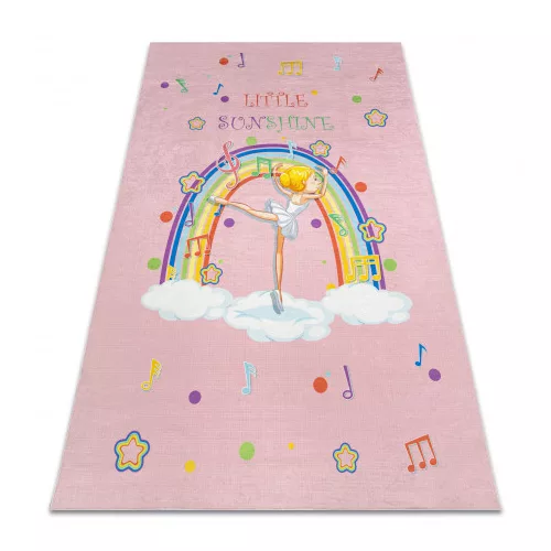  Kab. BAMBINO 41870 perivi tepih Balerina, duga za djecu protuklizni - roza 140x200 cm
