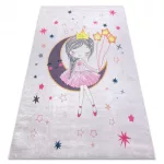  Kab. BAMBINO 48060 perivi tepih Princeza, zvijezde za djecu protuklizni - roza 140x200 cm