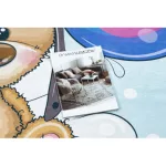  Kab. BAMBINO 43030 perivi tepih Medvjedić, pilot za djecu protuklizni - plavo/smeđi 160x220 cm