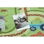  Kab. BAMBINO 50200 perivi tepih Village za djecu protuklizni - zelena / smeđa 160x220 cm