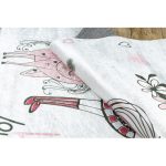  Kab. BAMBINO 2644 perivi tepih Djevojčica, jednorog za djecu protuklizni - bijela / roza 200x290 cm