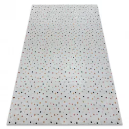    Kab. BAMBINO 47890 perivi tepih Dots za djecu protuklizni - bijela / smeđa 200x290 cm