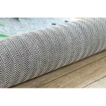  Kab. BAMBINO 54090 okrugli perivi tepih Životinje, Afrika za djecu protuklizni - bijela / zelena krug 120 cm