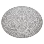  Tkani tepih od sisala LOFT 21193 Krug boho slonovača/srebro/taupe krug 160 cm