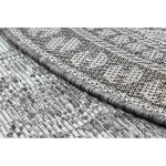  Tkani tepih od sisala LOFT 21193 Krug boho slonovača/srebro/taupe krug 160 cm