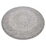  Tkani tepih od sisala LOFT 21207 Rosette Circle boho slonovača/srebro/taupe krug 160 cm