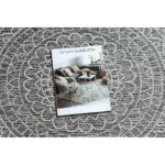  Tkani tepih od sisala LOFT 21207 Rosette Circle boho slonovača/srebro/taupe krug 160 cm