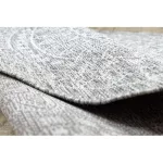  Tkani tepih od sisala LOFT 21207 Rosette Circle boho slonovača/srebro/taupe krug 160 cm