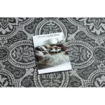  Pleteni tepih od sisala LOFT 21193 Kružni boho slonovača/srebrni/sivi krug 120 cm