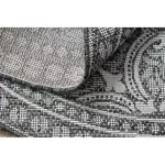  Pleteni tepih od sisala LOFT 21193 Kružni boho slonovača/srebrni/sivi krug 120 cm