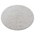  Tkani tepih od sisala LOFT 21198 Okrugli boho kotačić slonovača/srebro/taupe 120 cm