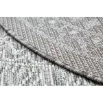  Tkani tepih od sisala LOFT 21207 Rosette Circle boho slonovača/srebro/taupe krug 120 cm