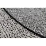  Tkani sisal floorlux tepih Circle 20401 srebrni / crni krug 160 cm