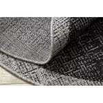  Tkani sisal floorlux tepih Circle 20401 crni / srebrni krug 120 cm